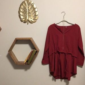 Red top perfect for work or casual wear